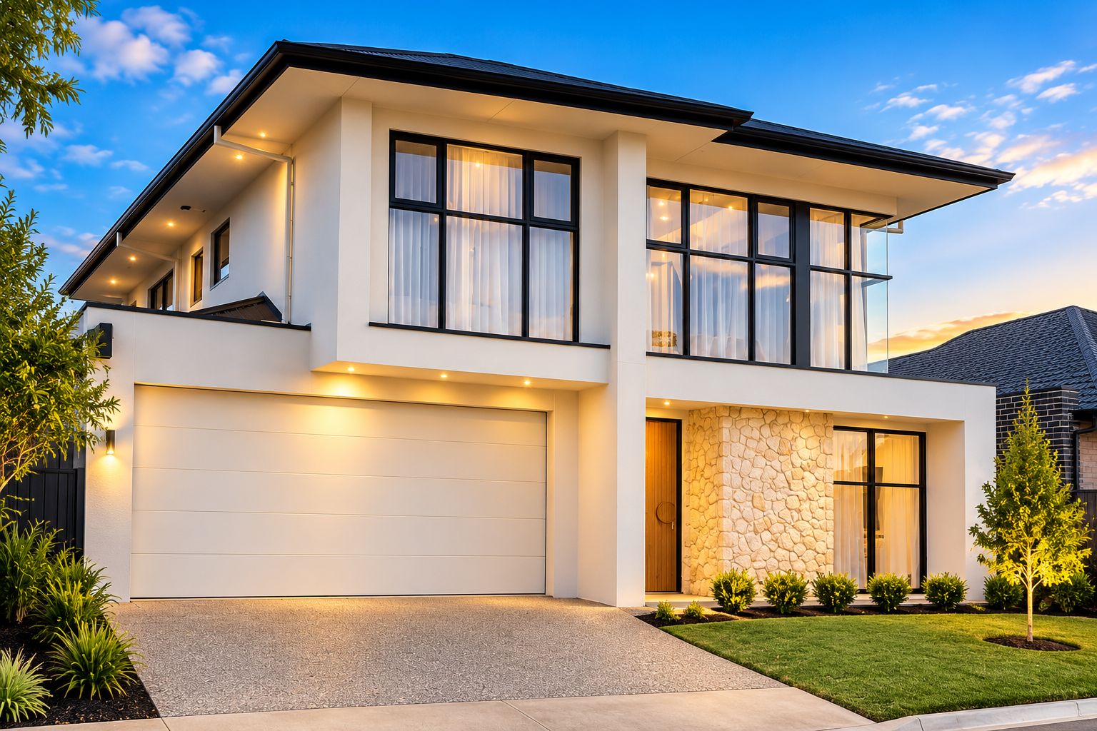 Freshly finished modern Adelaide home exterior